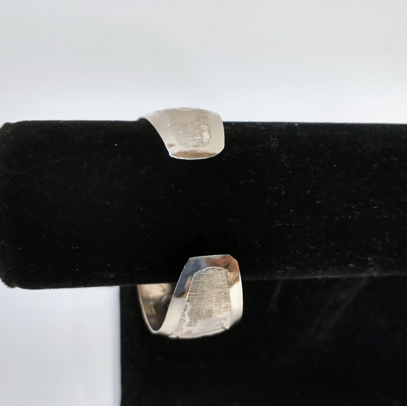 Silver Cuff Bracelet Etched Design - Picture 3 of 4